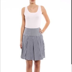 NWT Micheal Kors Gingham Pleated Skirt Size 10